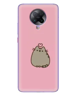 Чохол для Xiaomi POCO F2 Pro з картинкою «Pusheen серце»