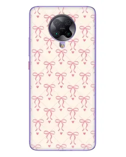 Чехол для Xiaomi POCO F2 Pro с картинкой «Розовые бантики Coquette»