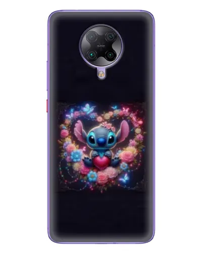Чехол для Xiaomi POCO F2 Pro с картинкой «Stitch в цветах»