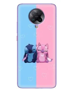 Чехол для Xiaomi POCO F2 Pro с картинкой «Stitch и Angel Love»