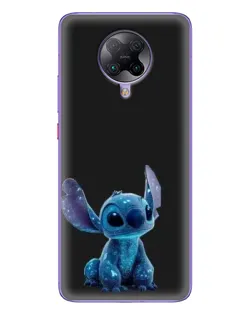 Чехол для Xiaomi POCO F2 Pro с картинкой «Стич на черном»