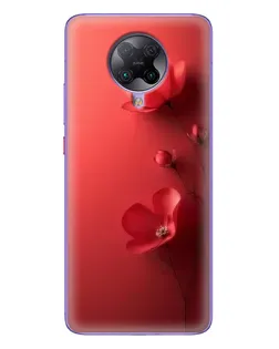Чехол для Xiaomi POCO F2 Pro с картинкой «Маковые соцветия»