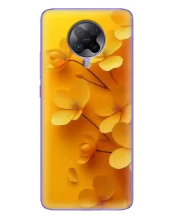 Чехол для Xiaomi POCO F2 Pro с картинкой «Золотые лепестки»