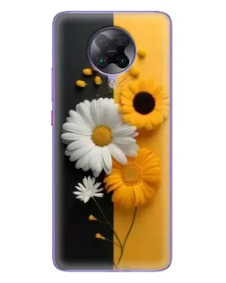 Чехол для Xiaomi POCO F2 Pro с картинкой «Подсолнух и ромашка»