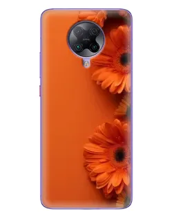 Чехол для Xiaomi POCO F2 Pro с картинкой «Оранжевые герберы»