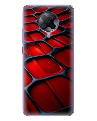 Чехол для Xiaomi POCO F2 Pro с картинкой «Красная глянцевая сетка»