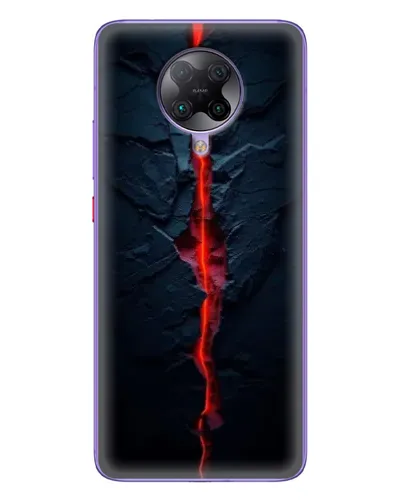 Чехол для Xiaomi POCO F2 Pro с картинкой «Kрасная лавовая трещина»