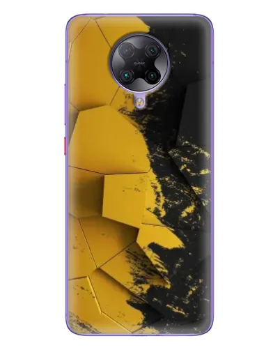 Чехол для Xiaomi POCO F2 Pro с картинкой «Золотые осколки геометрии»