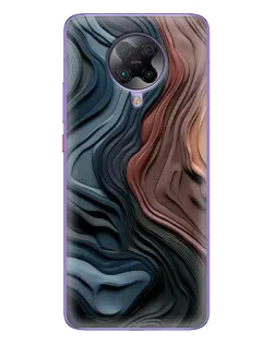 Чехол для Xiaomi POCO F2 Pro с картинкой «Цветные волны каньона»