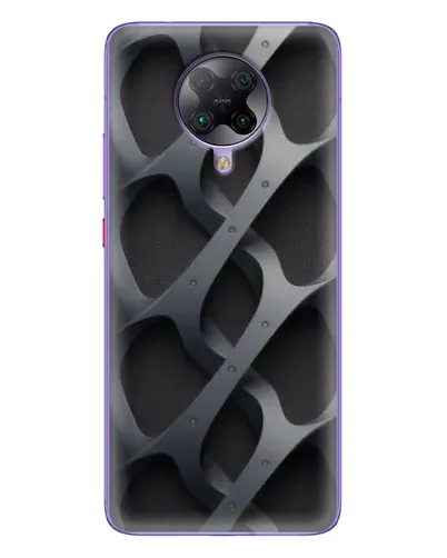 Чехол для Xiaomi POCO F2 Pro с картинкой «Объемное серое плетение»