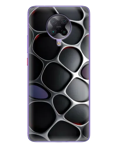 Чехол для Xiaomi POCO F2 Pro с картинкой «Объемная темная решетка»