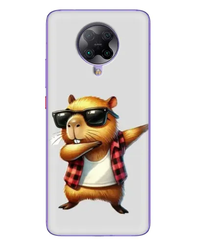 Чехол для Xiaomi POCO F2 Pro с картинкой «Капибара рэпер даб»