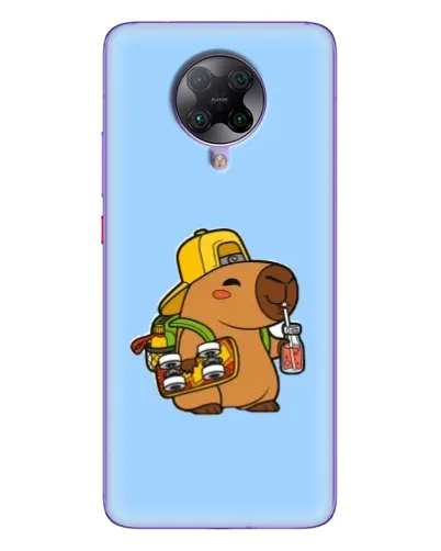 Чехол для Xiaomi POCO F2 Pro с картинкой «Капибара на скейте»