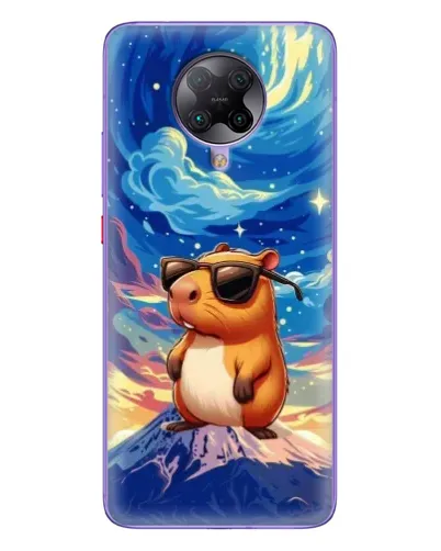 Чехол для Xiaomi POCO F2 Pro с картинкой «Капибара Ван Гога»