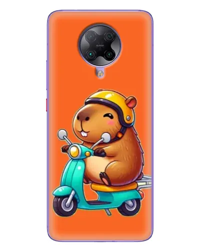 Чехол для Xiaomi POCO F2 Pro с картинкой «Капибара на скутере»
