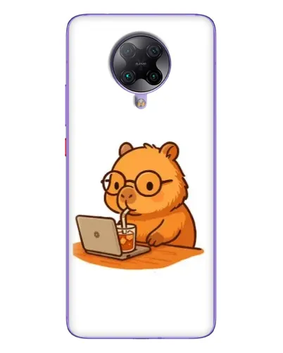 Чехол для Xiaomi POCO F2 Pro с картинкой «Капибара с ноутбуком»
