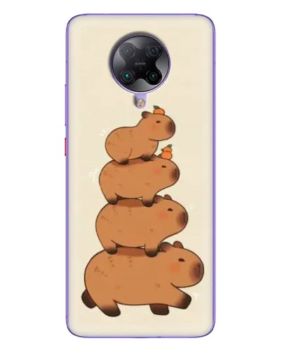 Чехол для Xiaomi POCO F2 Pro с картинкой «Башня из капибар»