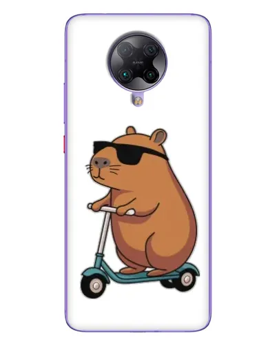 Чехол для Xiaomi POCO F2 Pro с картинкой «Капибара на самокате»