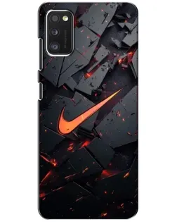 Чехол для Xiaomi POCO M3 с картинкой «Nike — эффект разломов»