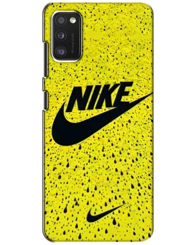 Чехол для Xiaomi POCO M3 с картинкой «Желтый текстурный Nike»