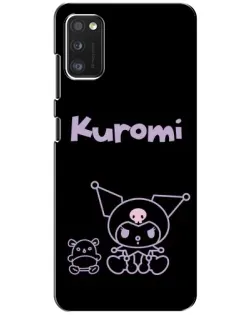 Чехол для Xiaomi POCO M3 с картинкой «Kuromi — черный минимализм»