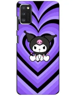 Чехол для Xiaomi POCO M3 с картинкой «Kuromi и фиолетовые сердца»