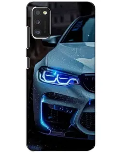 Чохол для Xiaomi POCO M3 з картинкою «Погляд BMW з синіми фарами»