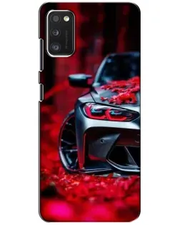 Чохол для Xiaomi POCO M3 з картинкою «Спортивна BMW та квіти»