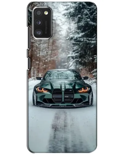 Чохол для Xiaomi POCO M3 з картинкою «BMW у зимовому лісі»