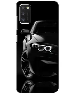 Чехол для Xiaomi POCO M3 с картинкой «Черная BMW — профиль»