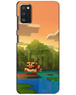 Чохол для Xiaomi POCO M3 з картинкою «Майнкрафт захід сонця»