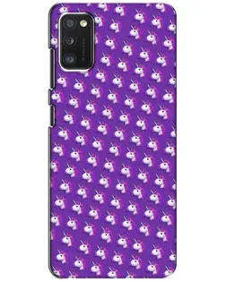 Чохол для Xiaomi POCO M3 з картинкою «Єдинороги на фіолетовому»
