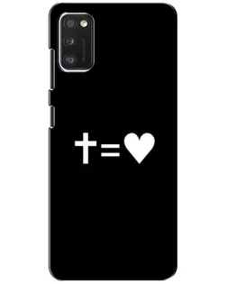 Чехол для Xiaomi POCO M3 с картинкой «Крест и Сердце»