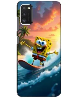 Чохол для Xiaomi POCO M3 з картинкою «Губка Боб серфінгіст»