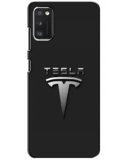 Чехол для Xiaomi POCO M3 с картинкой «Стальной логотип Tesla»