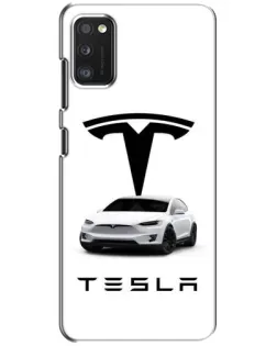 Чехол для Xiaomi POCO M3 с картинкой «Tesla White Style»