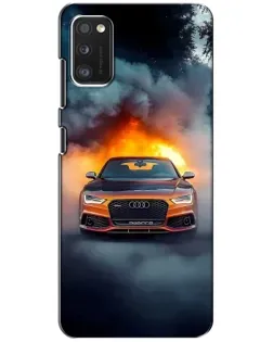 Чохол для Xiaomi POCO M3 з картинкою «Audi у вогняному диму»