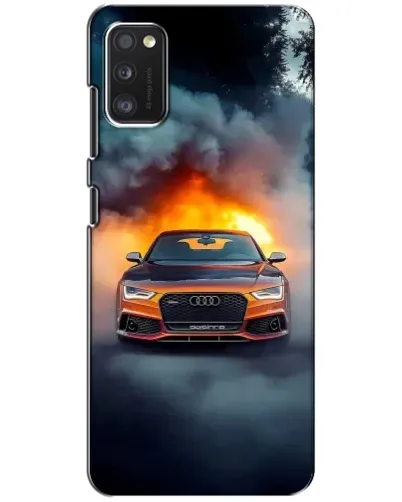 Чохол для Xiaomi POCO M3 з картинкою «Audi у вогняному диму»