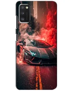 Чохол для Xiaomi POCO M3 з картинкою «Lamborghini червоний дим»