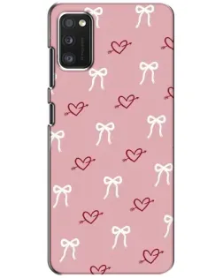 Чехол для Xiaomi POCO M3 с картинкой «Сердца и банты»