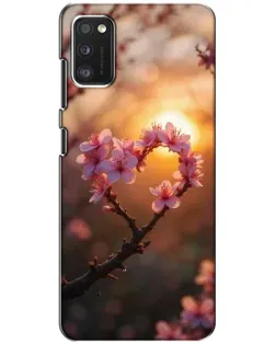 Чехол для Xiaomi POCO M3 с картинкой «Розовый цвет сердце на фоне заката» Чехол для Xiaomi POCO M3 с картинкой «Розовый цвет сердце на фоне заката»