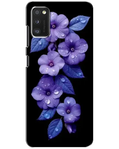 Чехол для Xiaomi POCO M3 с картинкой «Фиолетовые цветы с росою»