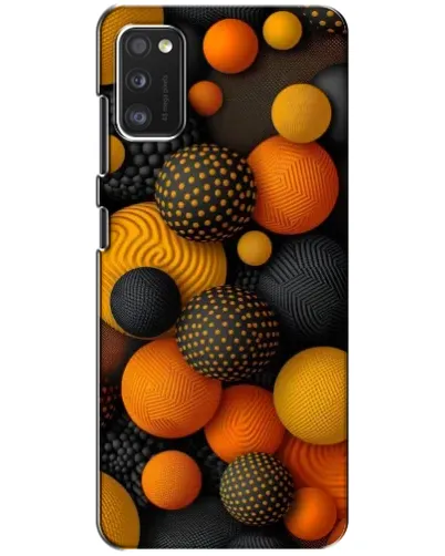 Чехол для Xiaomi POCO M3 с картинкой «Объемные оранжевые сферы»