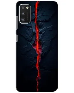 Чехол для Xiaomi POCO M3 с картинкой «Kрасная лавовая трещина»