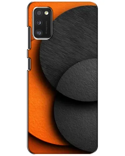 Чехол для Xiaomi POCO M3 с картинкой «Геометрия оранжевых кругов»