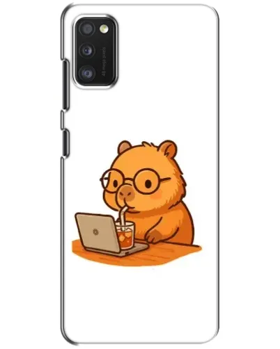 Чохол для Xiaomi POCO M3 з картинкою «Капібара з ноутбуком»