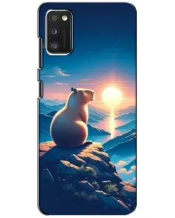 Чохол для Xiaomi POCO M3 з картинкою «Захід сонця з капібарою»