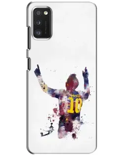 Чехол для Xiaomi POCO M3 с картинкой «Акварельный Месси Барселона»