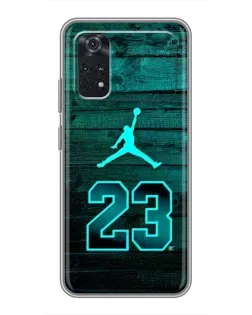 Чехол для Xiaomi POCO M4 Pro 4G с картинкой «Jordan Cyan 23»