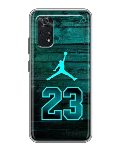 Чехол для Xiaomi POCO M4 Pro 4G с картинкой «Jordan Cyan 23»